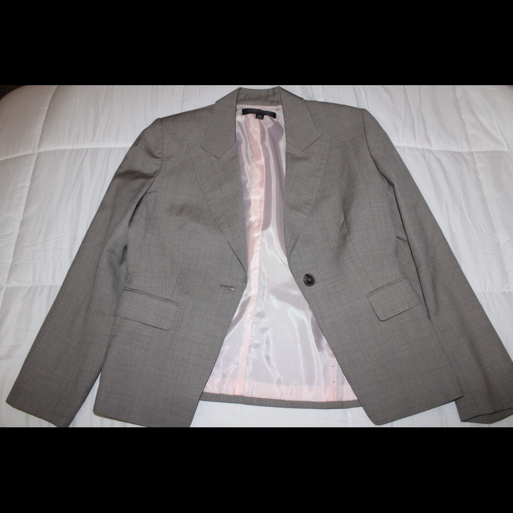 Anne Klein Grey Tweed Petite Women’s Pantsuit